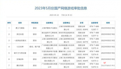 2023年5月过审的国产游戏版号有哪些 2023年5月国产