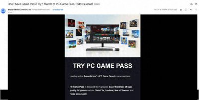 福利来啦！暴雪正在免费送出PC Game Pass一个月会