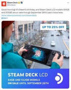 庆祝Steam 21岁生日 SteamDeck大幅折扣优惠引关注