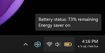 微软Win11又一隐藏功能被发现 电池图标变色提升